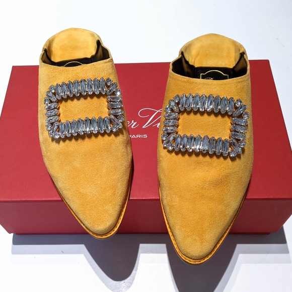 SOLD💔NIB✨ROGER VIVIER✨ Bab Viv Strass Mules - Picture 13 of 15
